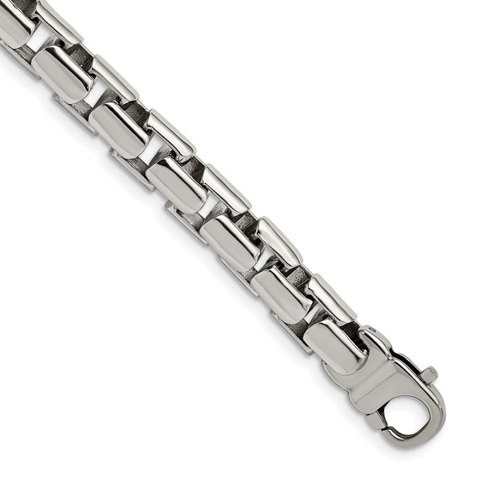 Chisel Brand Jewelry, Stainless Steel Polished 8.5in Men's Bracelet