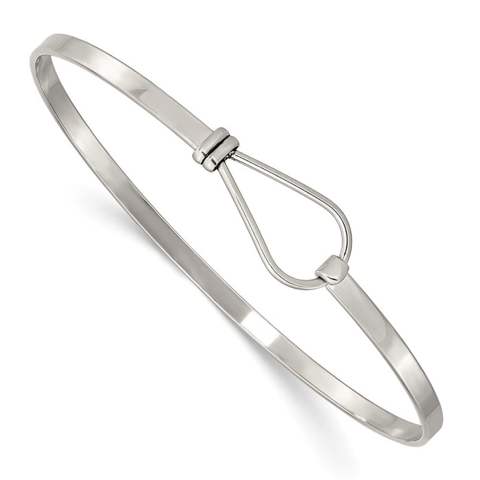 Chisel Brand Jewelry, Stainless Steel Polished Flexible 3mm Bangle