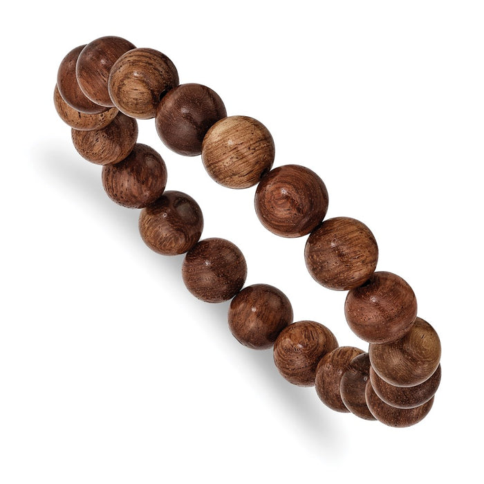 Chisel Brand Jewelry, Burma Padauk Wood Beaded Stretch Bracelet