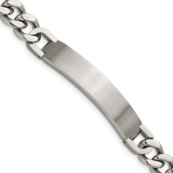 Chisel Brand Jewelry, Stainless Steel Brushed and Polished with .5in ext 8.5in ID Men's Bracelet