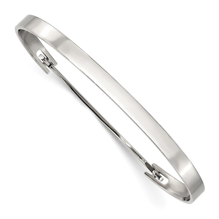 Chisel Brand Jewelry, Stainless Steel Polished Flexible 4.75mm Bangle