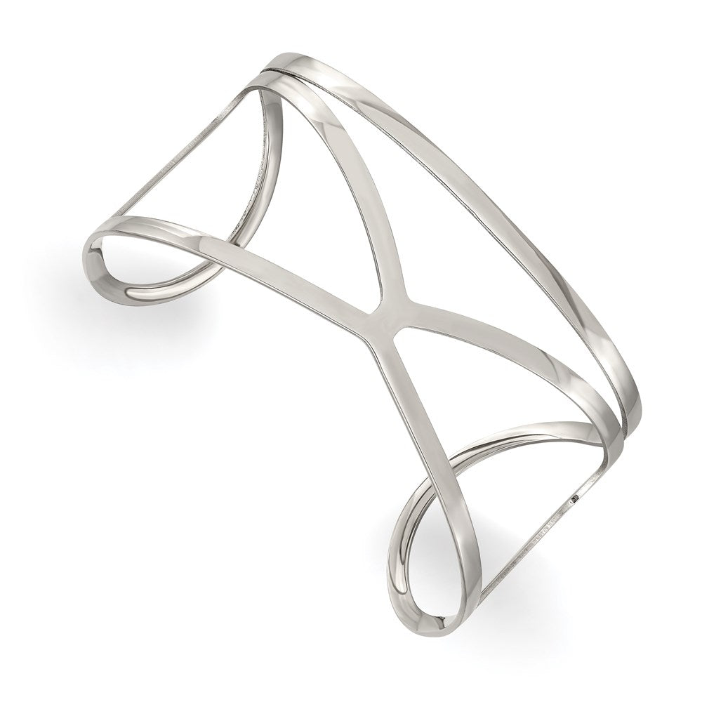 Chisel Brand Jewelry, Stainless Steel Polished Cuff Bangle