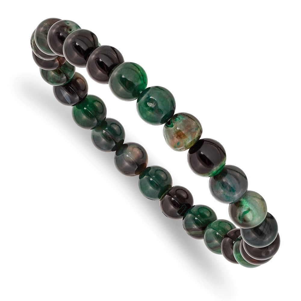 Chisel Brand Jewelry, Aquatic Agate Beaded Stretch Bracelet