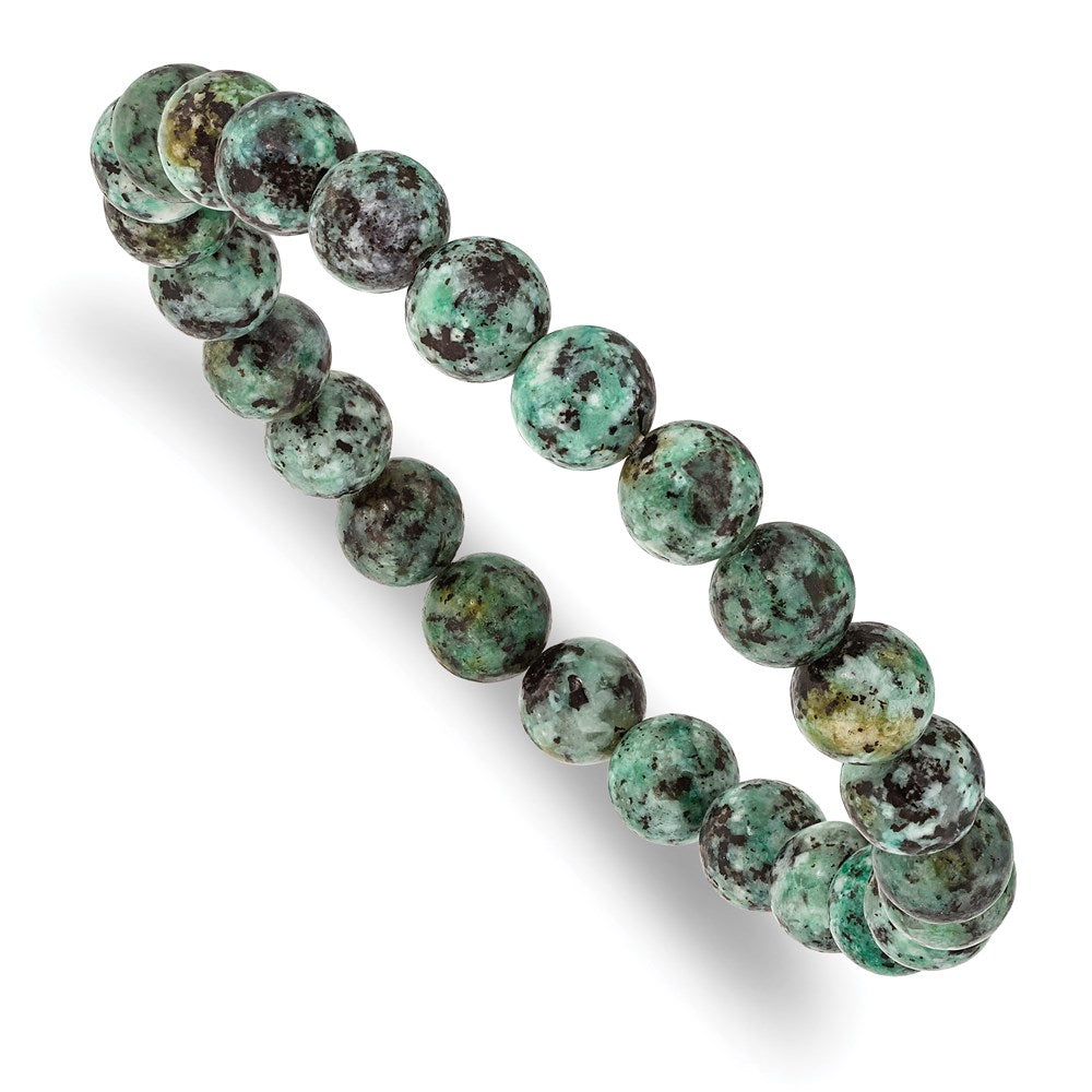 Chisel Brand Jewelry, African Pine Agate Beaded Stretch Bracelet