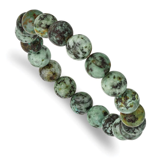Chisel Brand Jewelry, African Pine Agate Beaded Stretch Bracelet