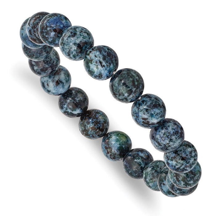 Chisel Brand Jewelry, Blue Agate Beaded Stretch Bracelet