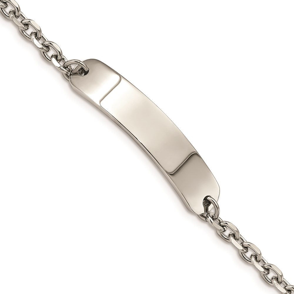Chisel Brand Jewelry, Stainless Steel Polished, Swarovski Crystals 7.5in with 1in ext. Star Braceletc