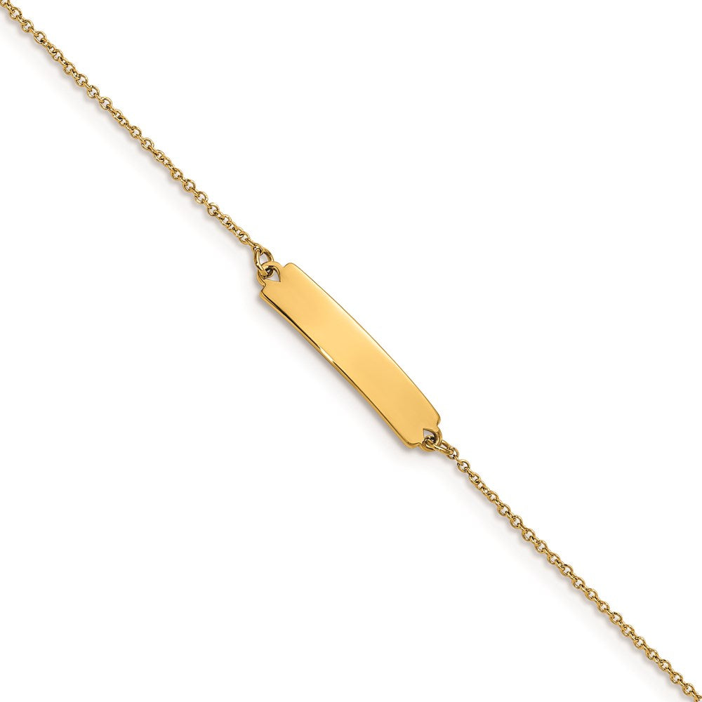 Chisel Brand Jewelry, Stainless Steel Polished Yellow IP-plated 7in Small ID Bracelet