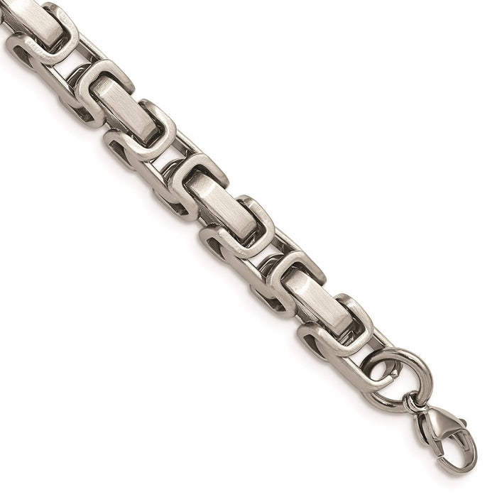 Chisel Brand Jewelry, Stainless Steel Brushed and Polished 8.5in Bracelet