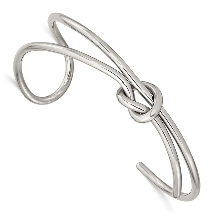 Chisel Brand Jewelry, Stainless Steel Polished Knot Cuff Bangle
