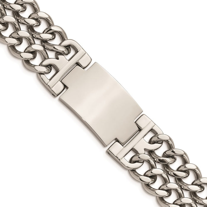 Chisel Brand Jewelry, Stainless Steel Polished 8in ID Bracelet