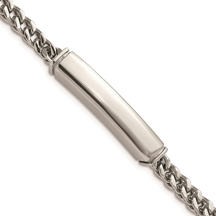 Chisel Brand Jewelry, Stainless Steel Polished Heavy Wheat 8.25in ID Men's Bracelet
