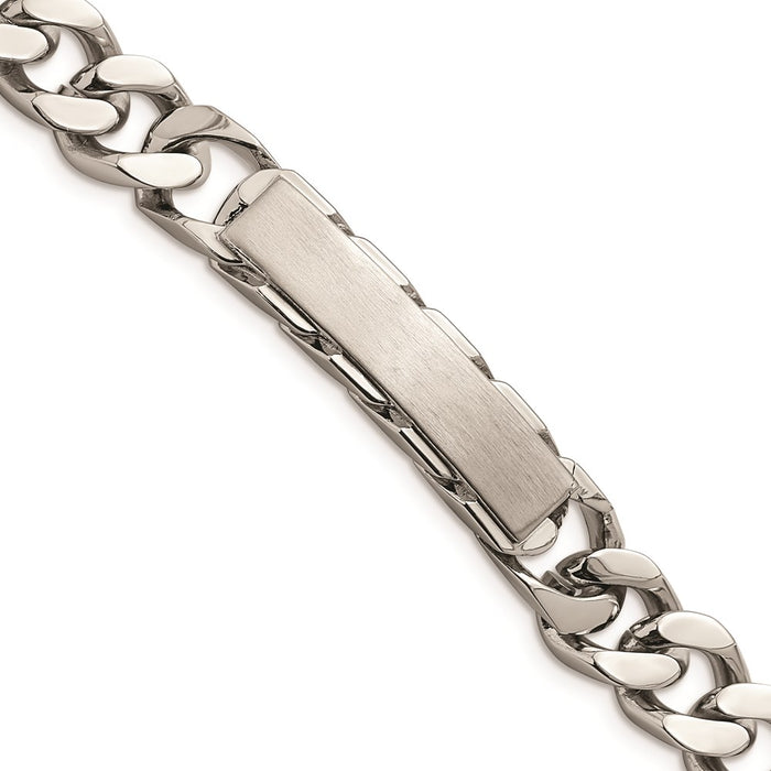 Chisel Brand Jewelry, Stainless Steel Brushed and Polished 8.5in ID Men's Bracelet