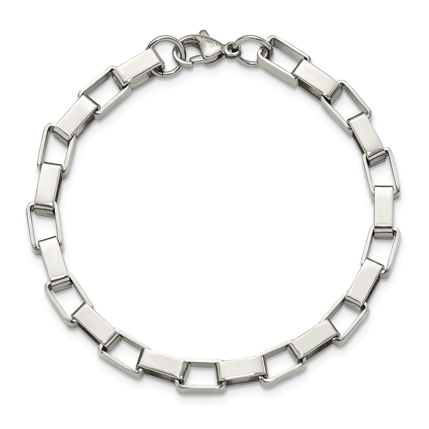 Chisel Brand Jewelry, Stainless Steel Link 8in Men's Bracelet