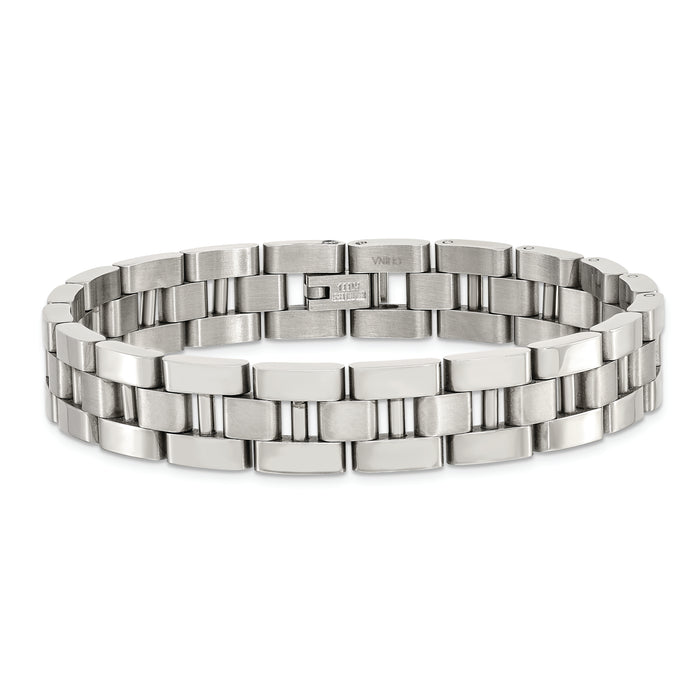 Chisel Brand Jewelry, Stainless Steel Polished 8.5in Men's Bracelet