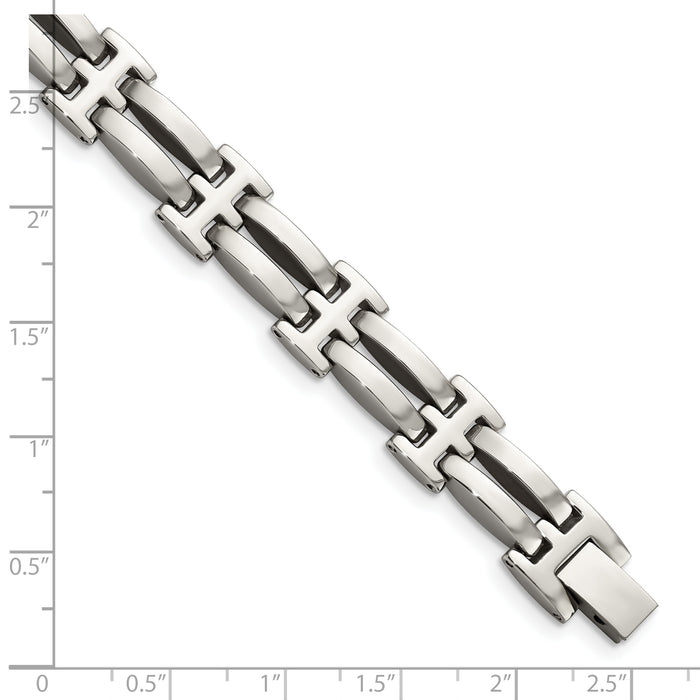 Chisel Brand Jewelry, Stainless Steel Polished 8.5in Men's Bracelet