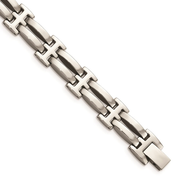 Chisel Brand Jewelry, Stainless Steel Polished 8.5in Men's Bracelet