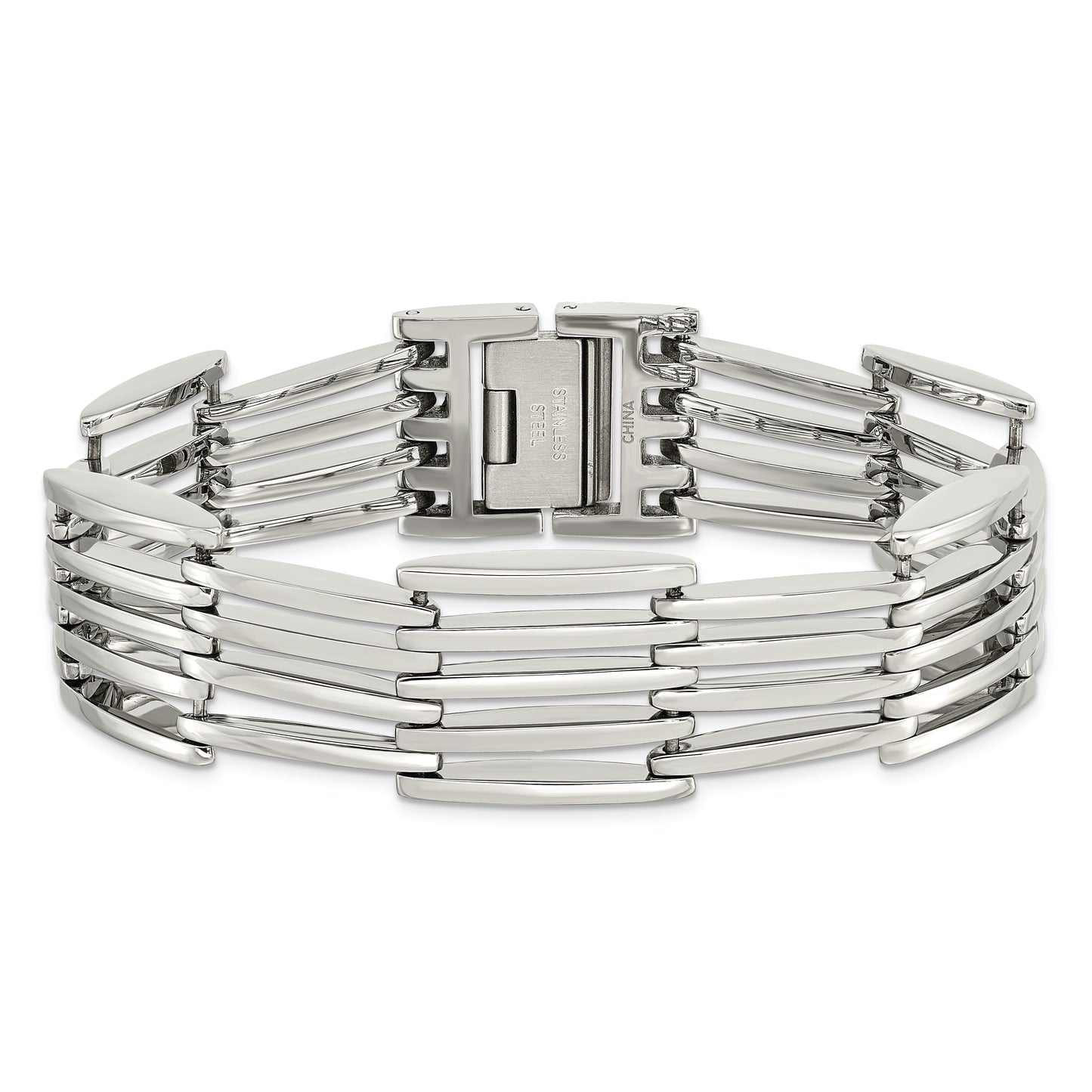 Chisel Brand Jewelry, Stainless Steel Polished 8.5in Men's Bracelet