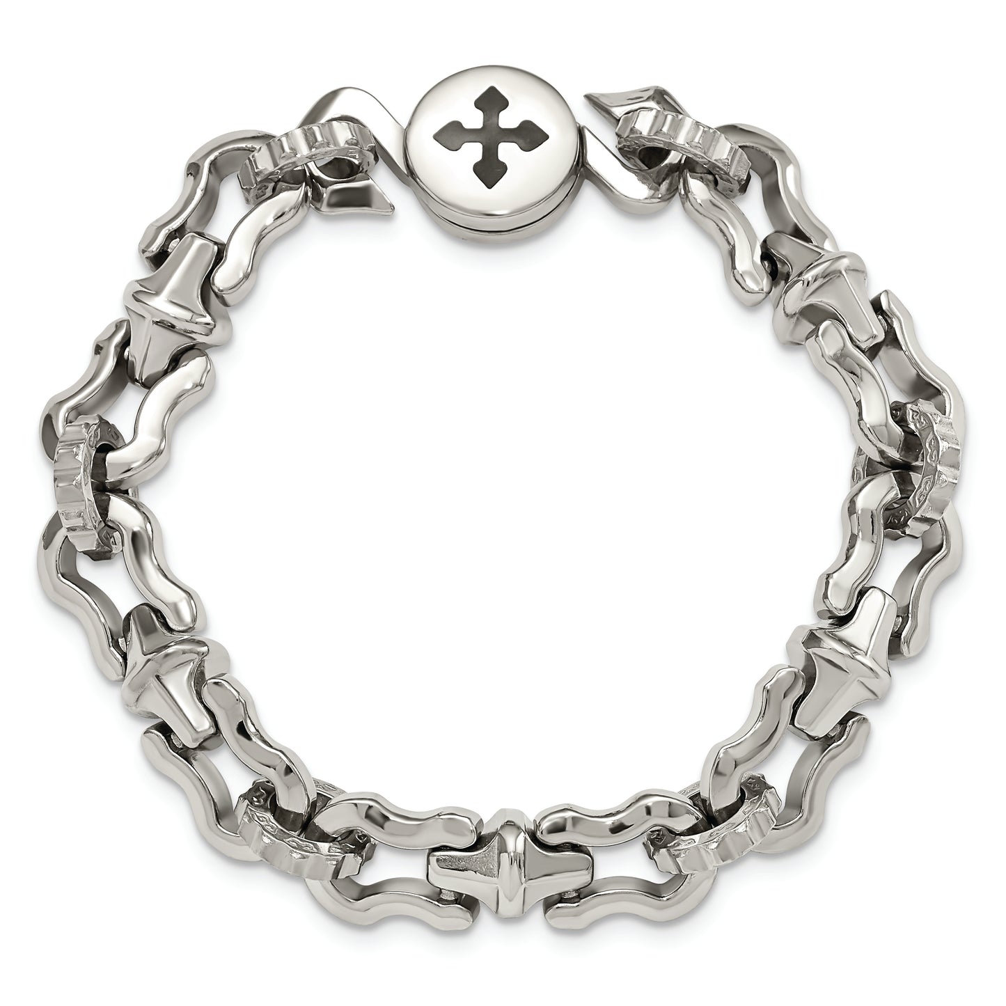 Chisel Brand Jewelry, Stainless Steel Polished Magnetic Clasp 8.5in Men's Bracelet
