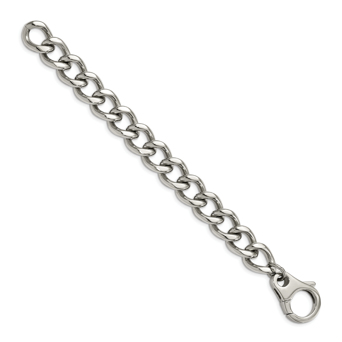 Chisel Brand Jewelry, Stainless Steel Polished Large Link 8.5in Men's Bracelet