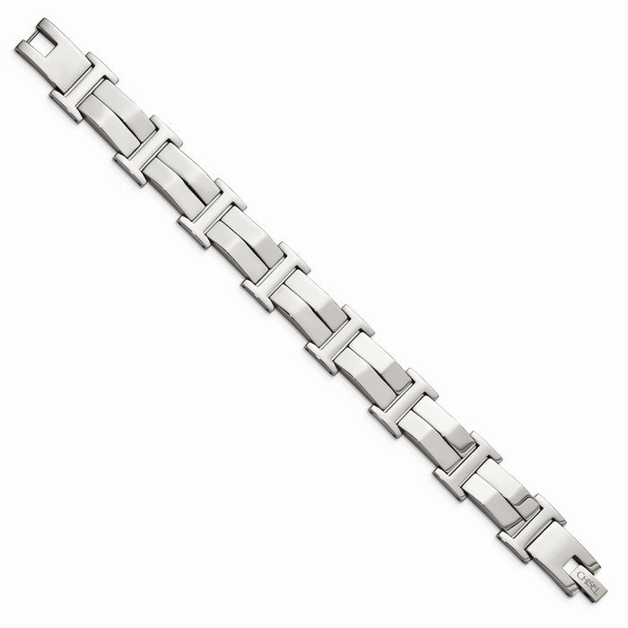 Chisel Brand Jewelry, Stainless Steel Polished 8.5 in Men's Bracelet