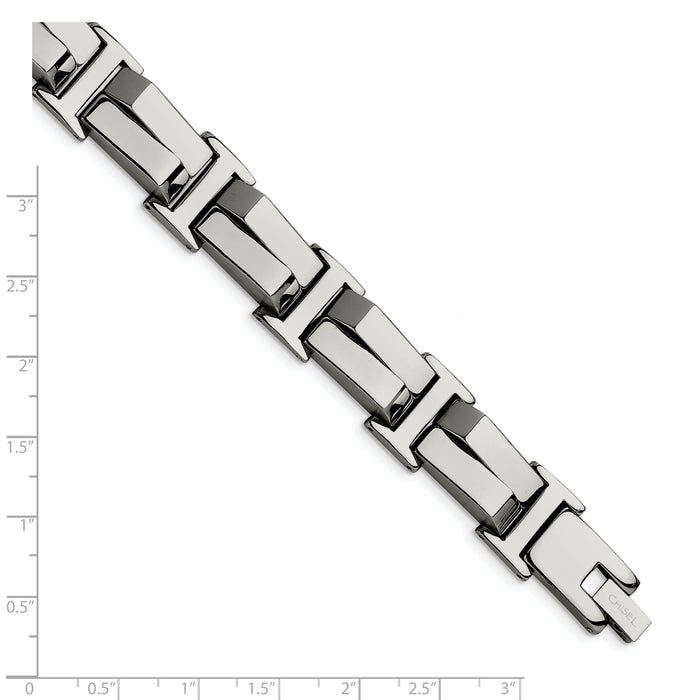 Chisel Brand Jewelry, Stainless Steel Polished 8.5 in Men's Bracelet