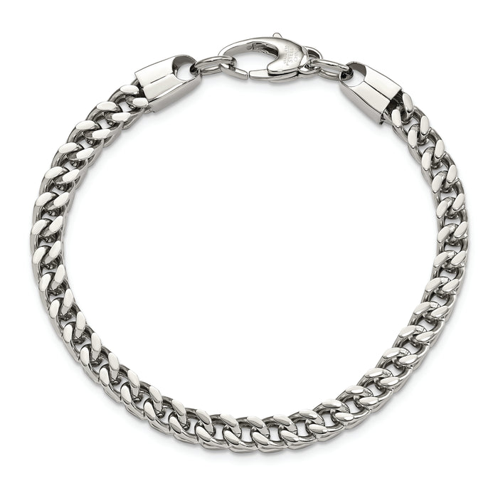 Chisel Brand Jewelry, Stainless Steel Franco Link 9in Men's Bracelet