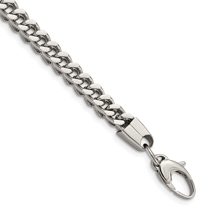 Chisel Brand Jewelry, Stainless Steel Franco Link 9in Men's Bracelet