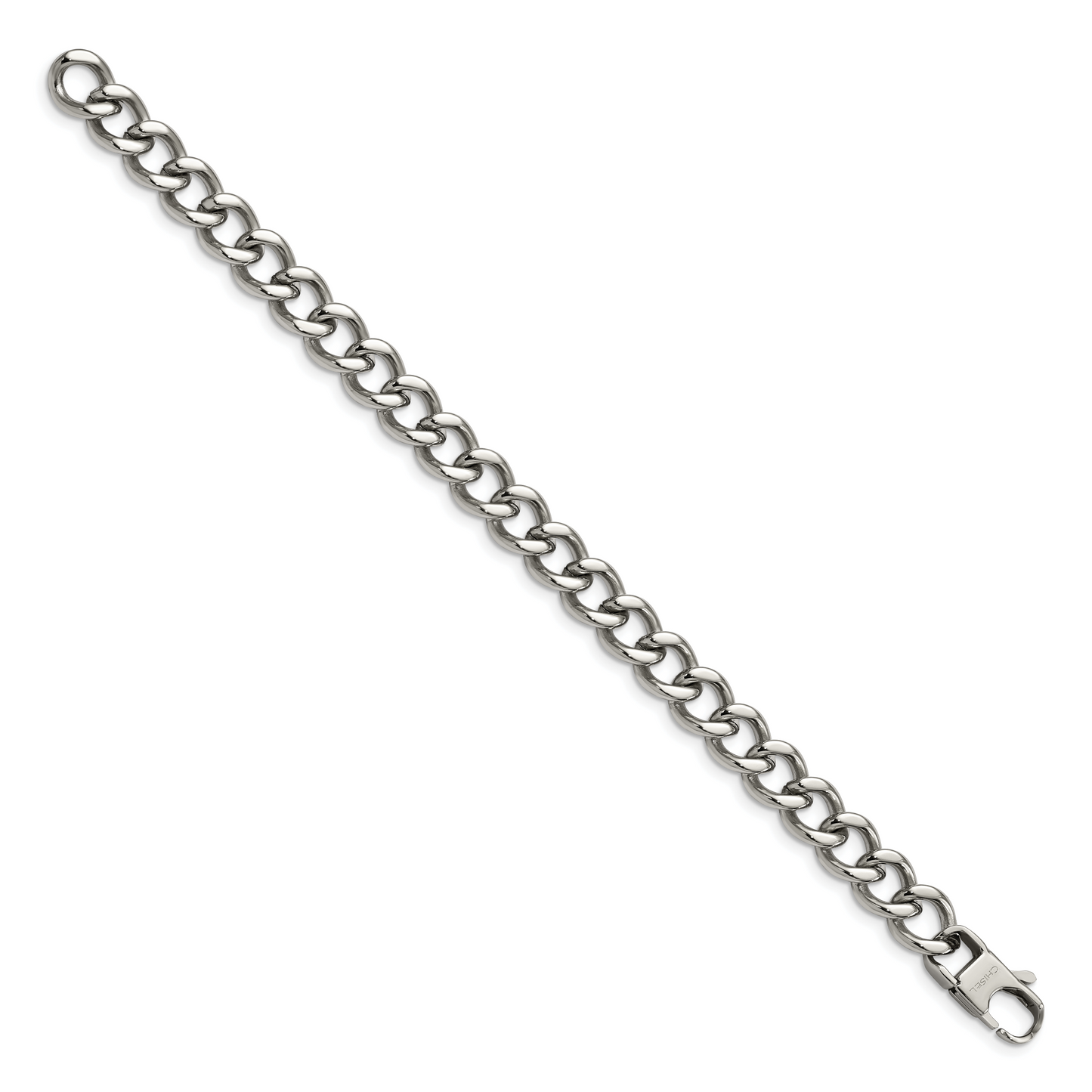 Chisel Brand Jewelry, Stainless Steel Polished 8.5in Men's Bracelet