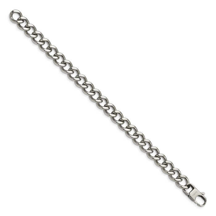 Chisel Brand Jewelry, Stainless Steel Polished 8.5in Men's Bracelet