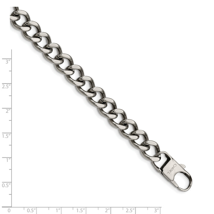 Chisel Brand Jewelry, Stainless Steel Polished 8.5in Men's Bracelet