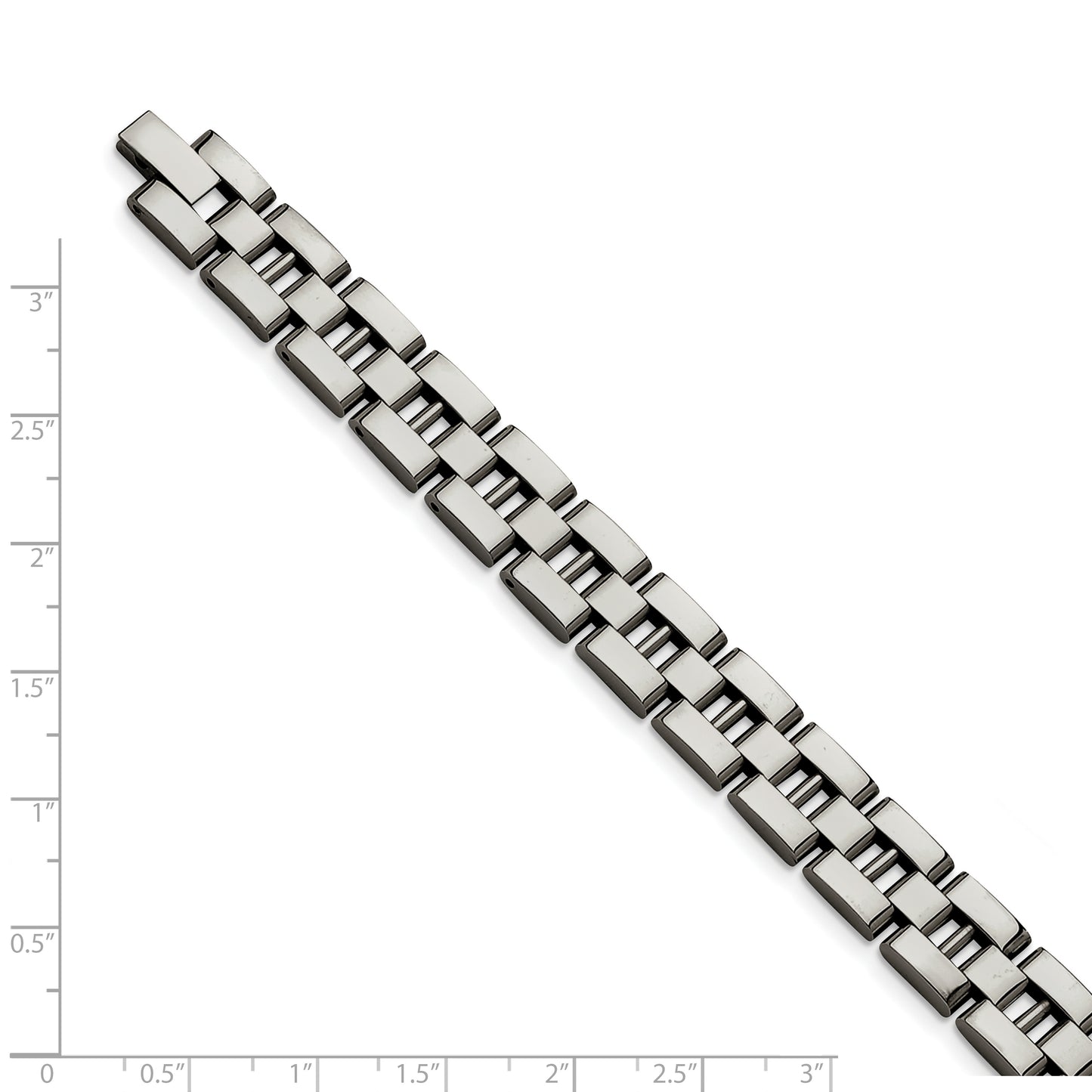 Chisel Brand Jewelry, Stainless Steel Brushed and Polished 8.25in Men's Bracelet
