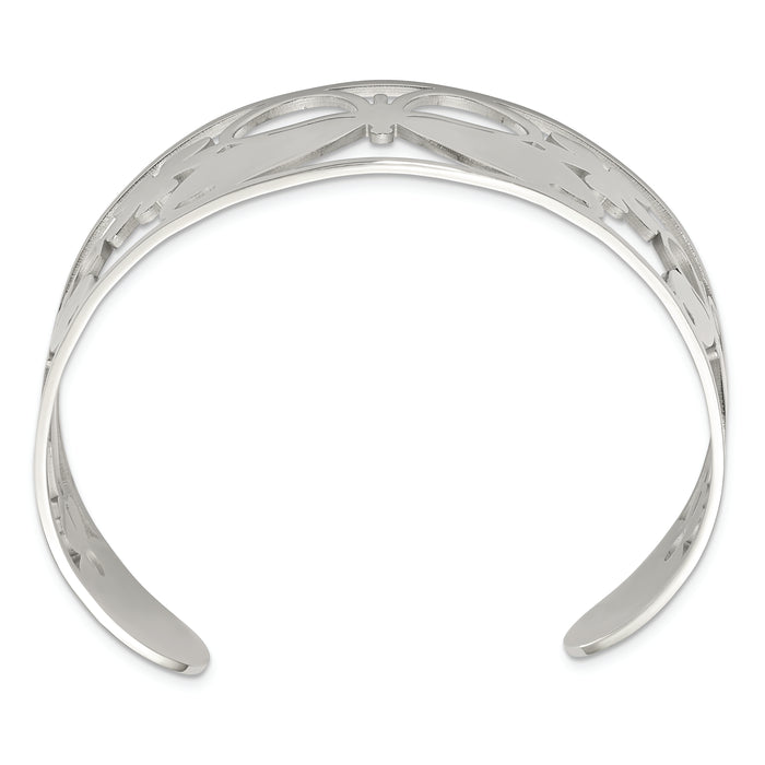 Chisel Brand Jewelry, Stainless Steel Polished Butterfly Cuff Bangle