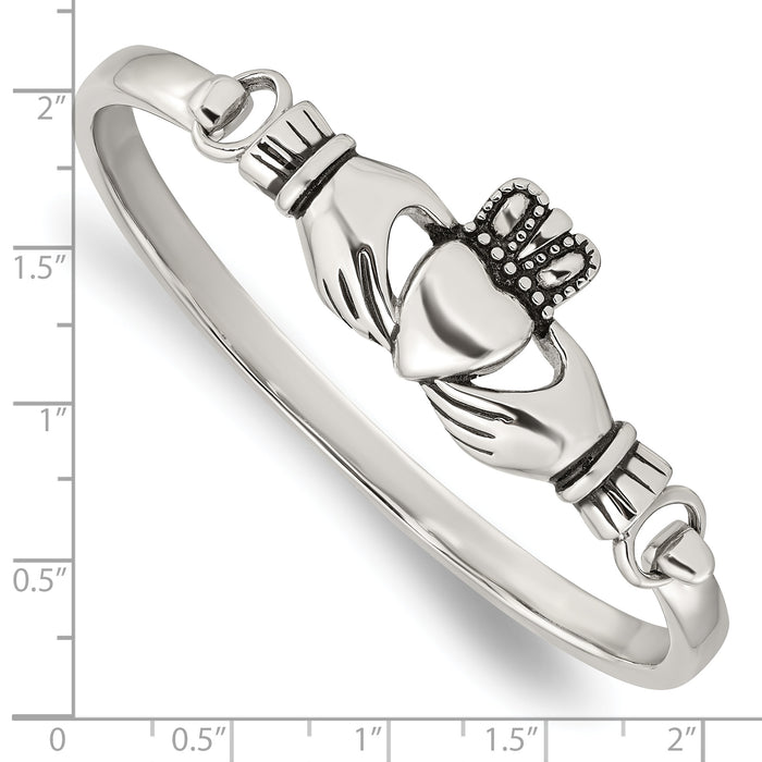 Chisel Brand Jewelry, Stainless Steel Claddagh Bangle