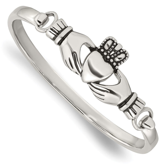 Chisel Brand Jewelry, Stainless Steel Claddagh Bangle