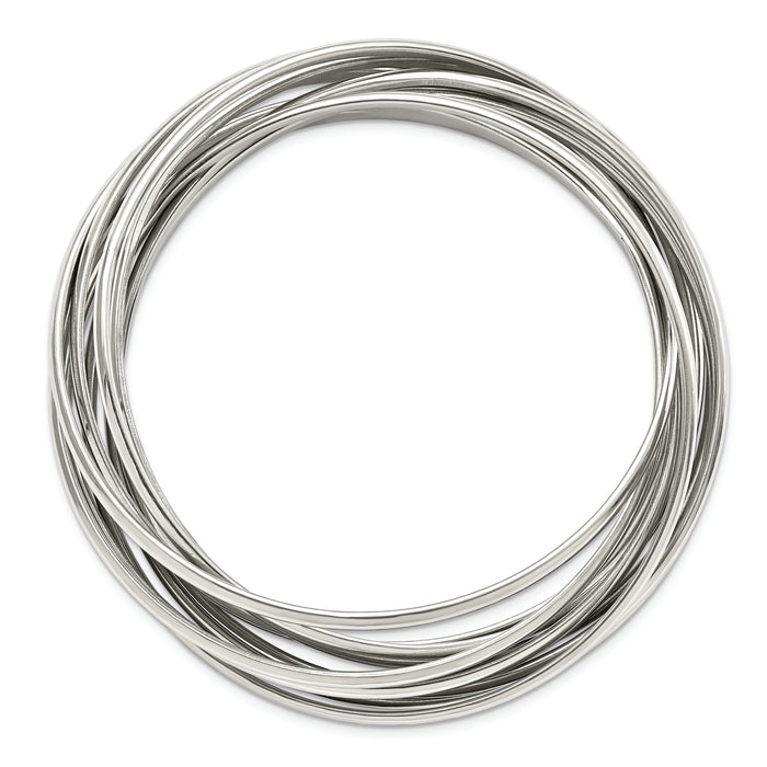 Chisel Brand Jewelry, Stainless Steel Intertwined Bangle Bracelet