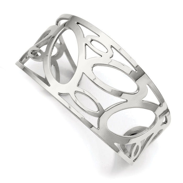 Chisel Brand Jewelry, Stainless Steel Ovals Cuff Bangle