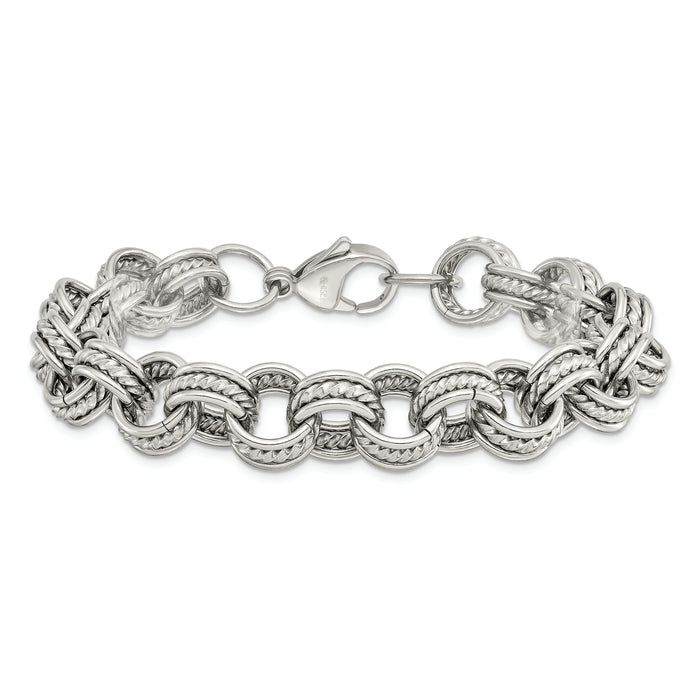 Chisel Brand Jewelry, Stainless Steel Multiple Links 7.75in Bracelet