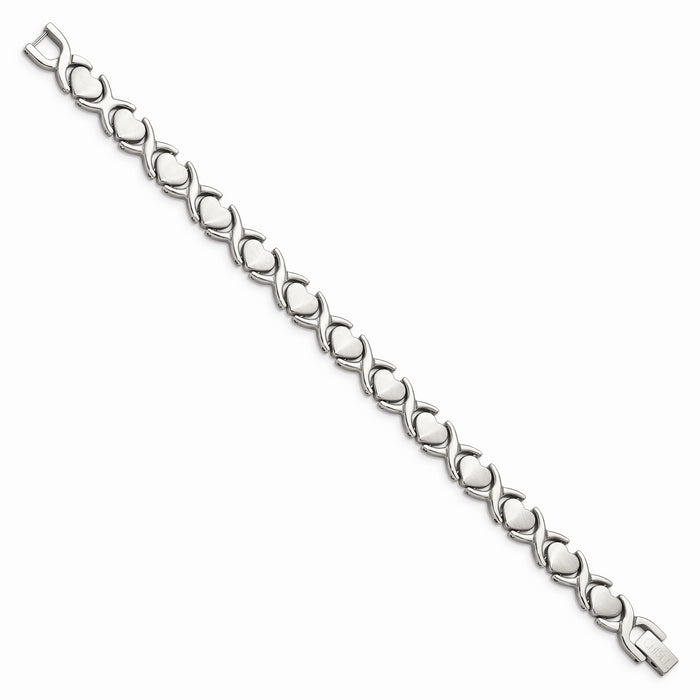 Chisel Brand Jewelry, Stainless Steel Stampato 7.5in Bracelet