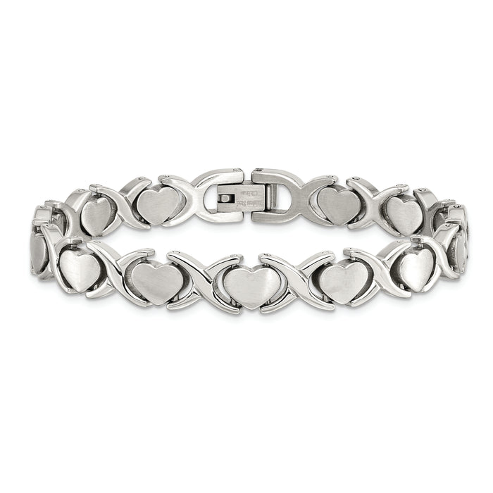 Chisel Brand Jewelry, Stainless Steel Stampato 7.5in Bracelet