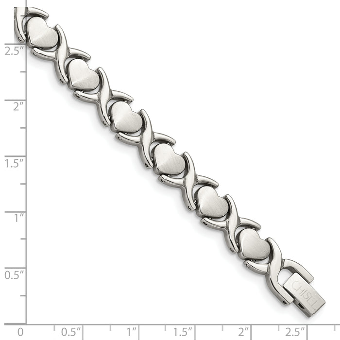 Chisel Brand Jewelry, Stainless Steel Stampato 7.5in Bracelet