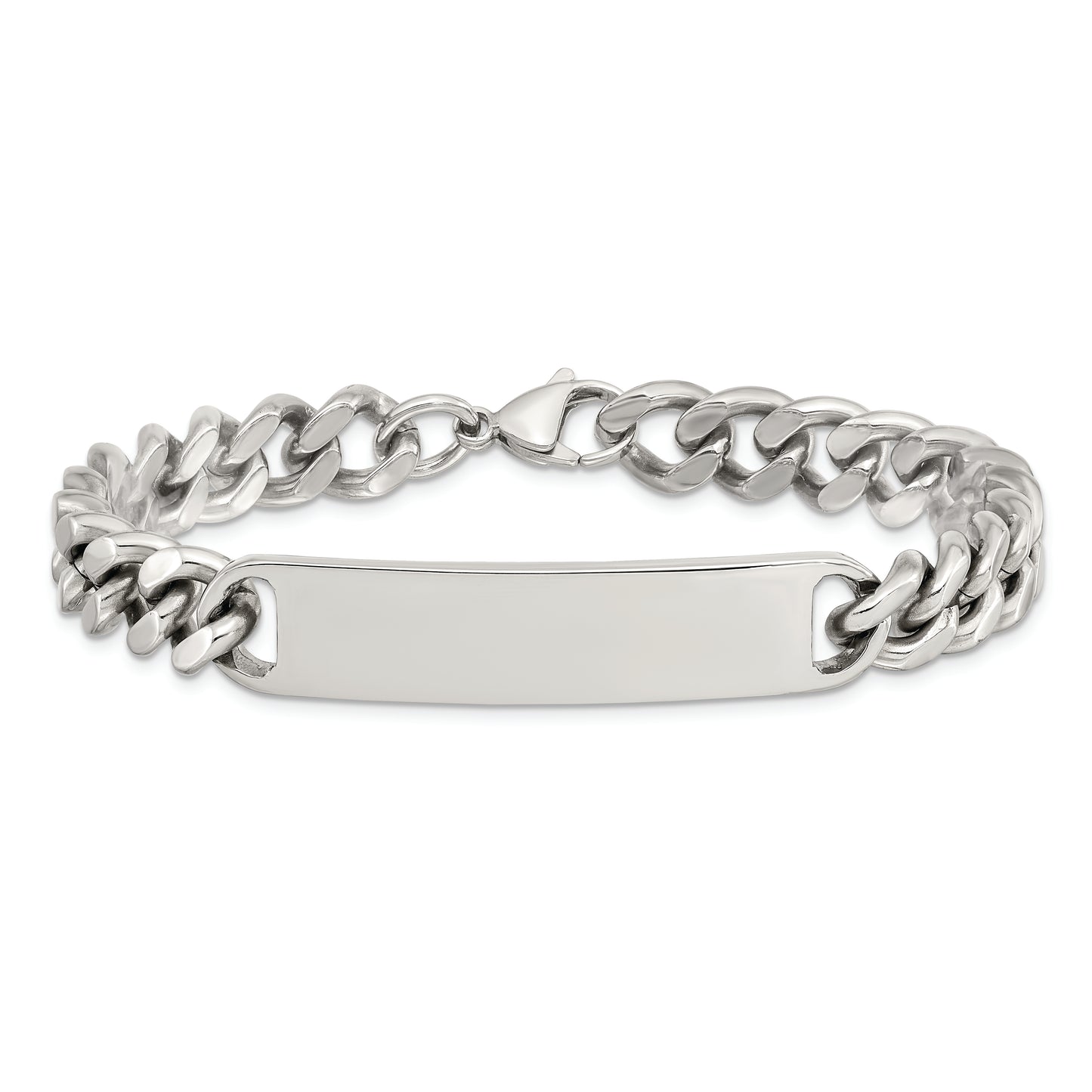 Chisel Brand Jewelry, Stainless Steel ID Plate 8.5in Polished Bracelet