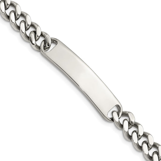 Chisel Brand Jewelry, Stainless Steel ID Plate 8.5in Polished Bracelet