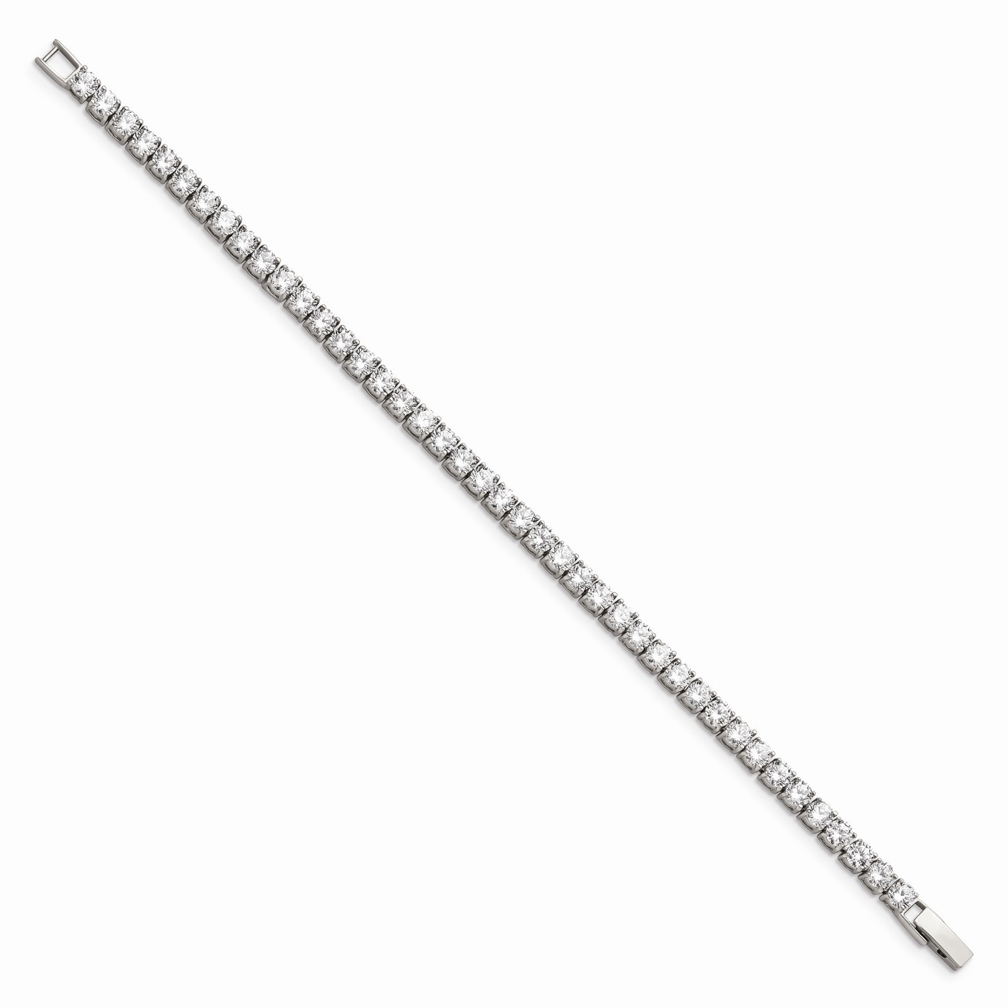 Chisel Brand Jewelry, Stainless Steel CZ 7.5in Bracelet