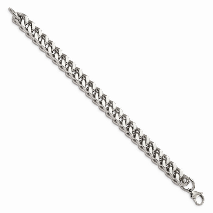 Chisel Brand Jewelry, Stainless Steel Heavy Wheat 9.5in Men's Bracelet