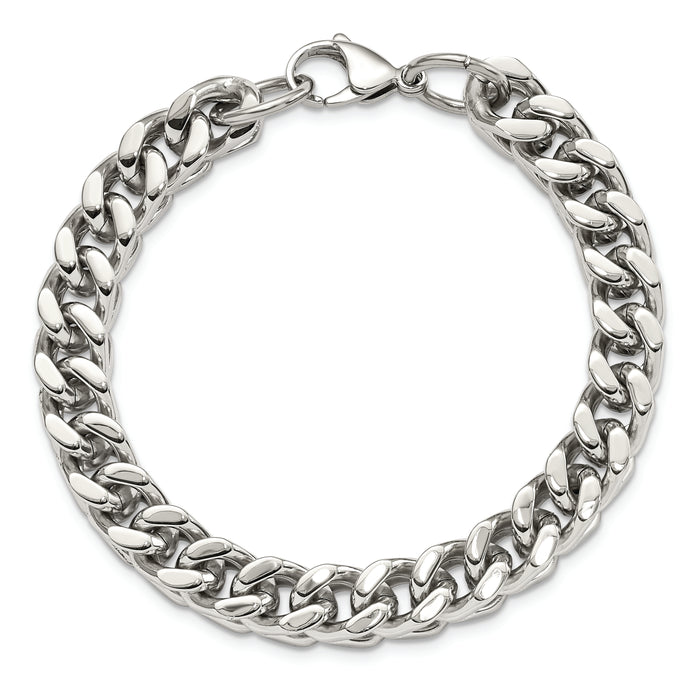 Chisel Brand Jewelry, Stainless Steel Heavy Wheat 9.5in Men's Bracelet