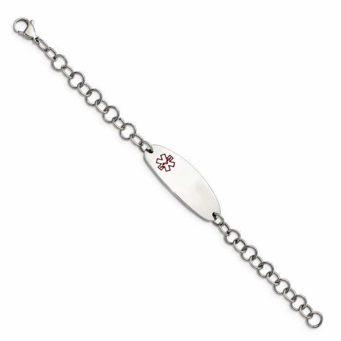 Chisel Brand Jewelry, Stainless Steel Medical Jewelry 7.25in Bracelet