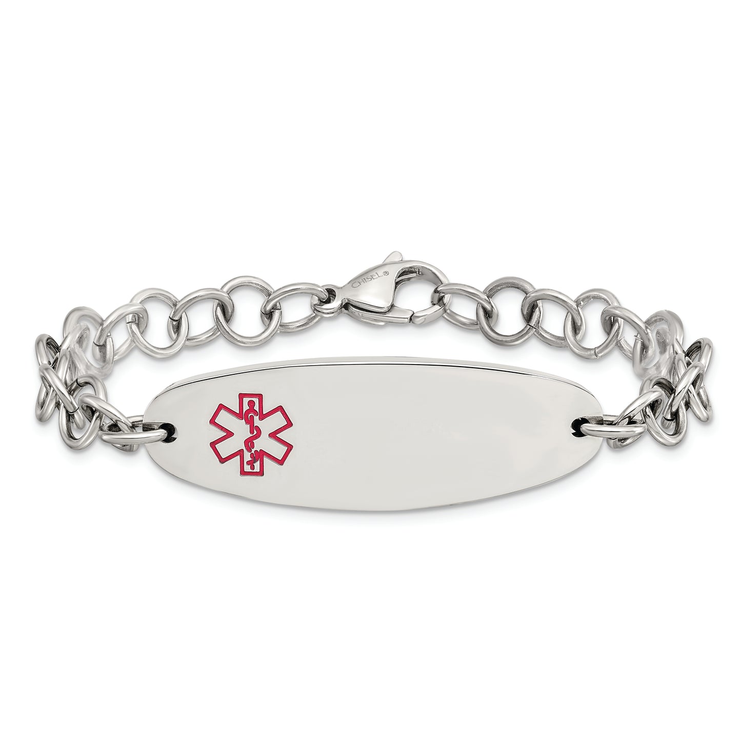 Chisel Brand Jewelry, Stainless Steel Medical Jewelry 7.25in Bracelet
