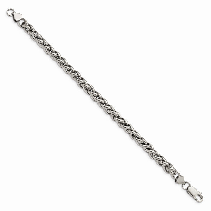 Chisel Brand Jewelry, Stainless Steel Polished 8.5in Men's Bracelet