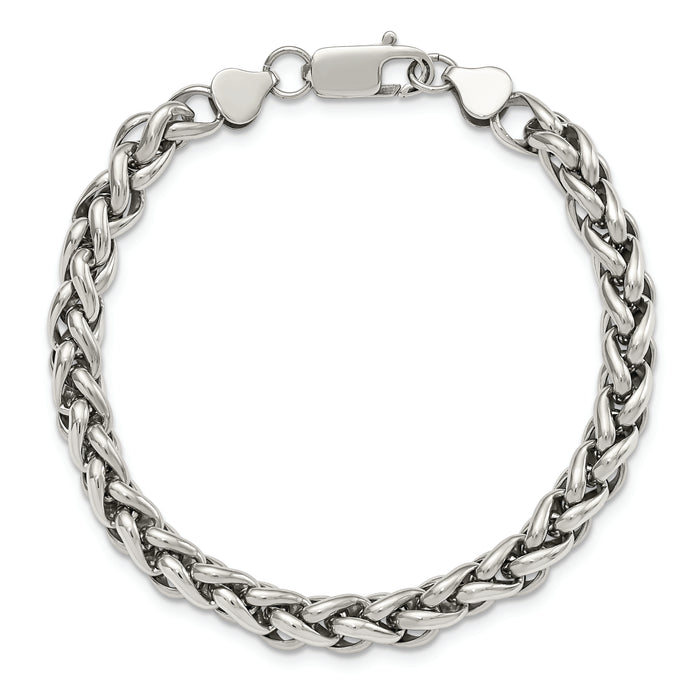 Chisel Brand Jewelry, Stainless Steel Polished 8.5in Men's Bracelet